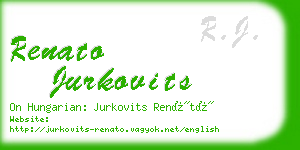 renato jurkovits business card
